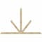 Ekena Millwork Saratoga Rough Sawn Timber Gable Bracket, Douglas Fir, 96"W x 60"H x 4"D x 4"F, 15/12 Pitch GBW096X60X0404SAR00RDF - alternate 1
